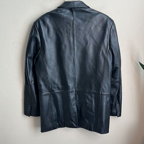 Alfani Black Men’s Leather Jacket 40R - Picture 5 of 8